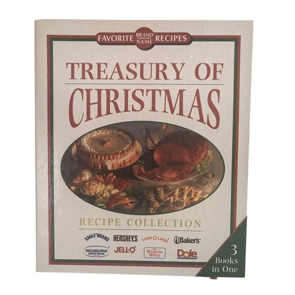 Treasury of Christmas Cookbook Recipe Collection Holiday Spiral Bound - Picture 1 of 12